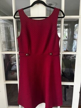 Modcloth Textured Sleeveless Mini Dress in Deep Berry